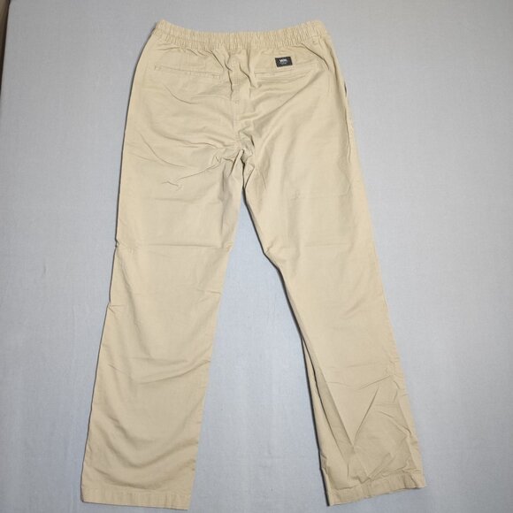 Vans Chino Loose pants men's size M cream colour Relaxed fit Range Elastic - Picture 3 of 11